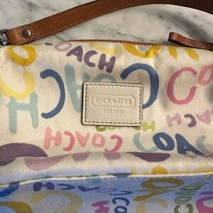 Coach Multicolor Logo Shoulder Bag